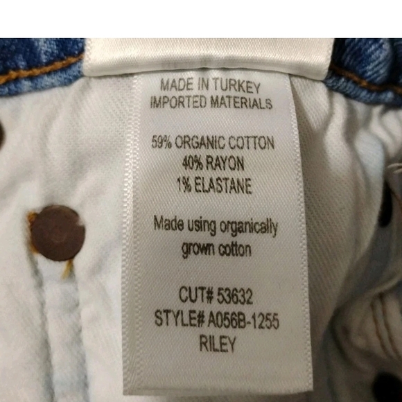 Agolde Riley Distressed Straight Leg Jeans Size 25 Button Fly Cotton A056B-1255 - Picture 6 of 7